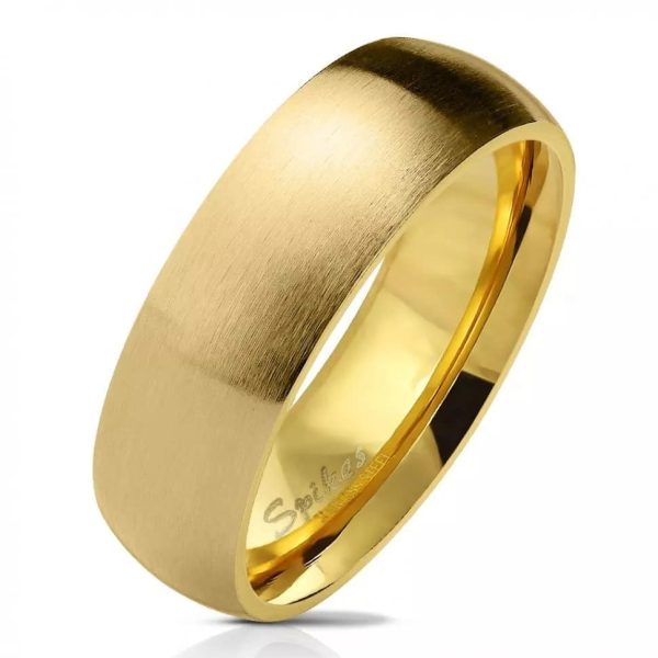 Классическое кольцо золотого цвета