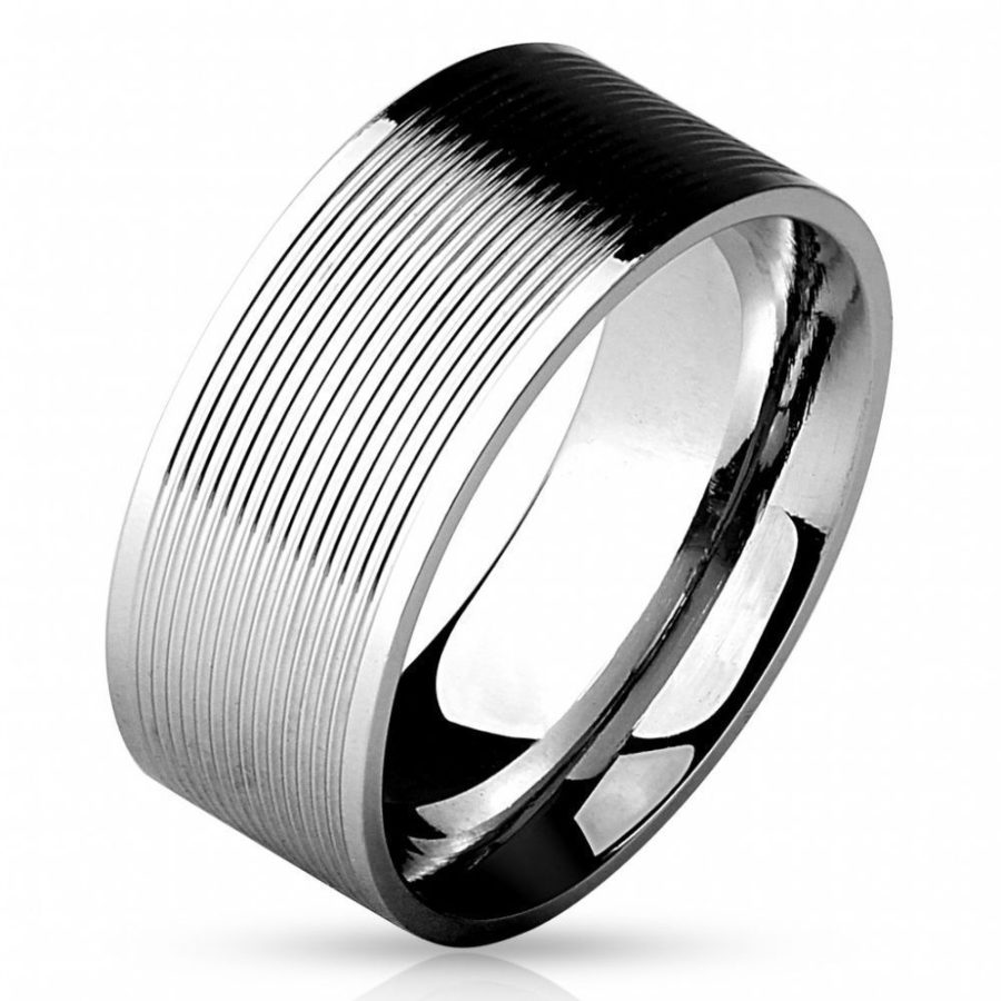Классическое мужское кольцо из стали