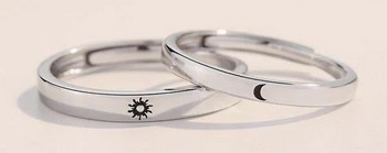 Парные кольца для влюбленных