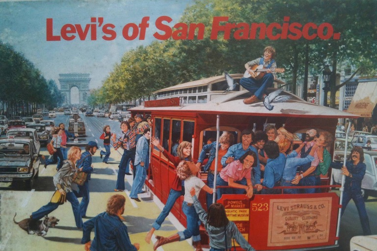 Реклама Левис 1970-х годов.