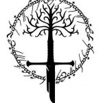 Жетон дерево-меч